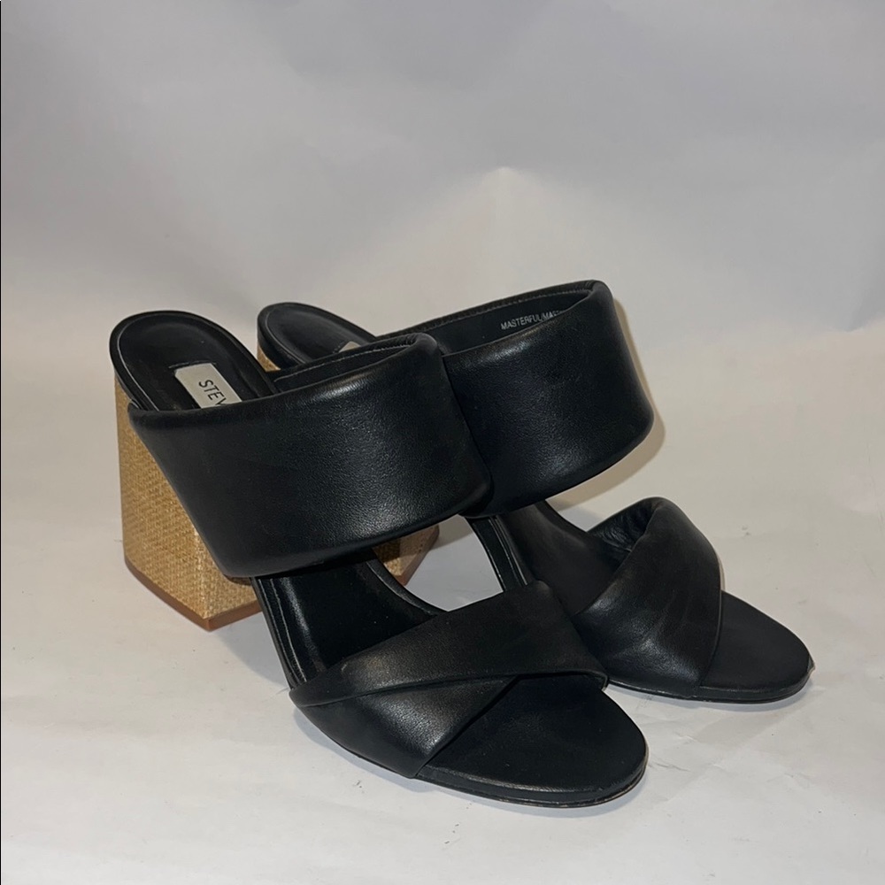 Stylish Black Block Heel Sandals